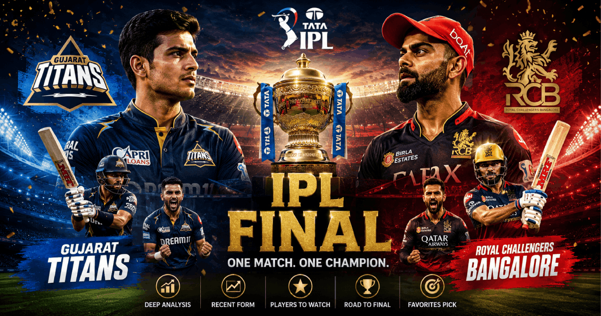 Who Will Win IPL Final? RCB vs GT Stats, Form Guide, and Tactical Blueprint