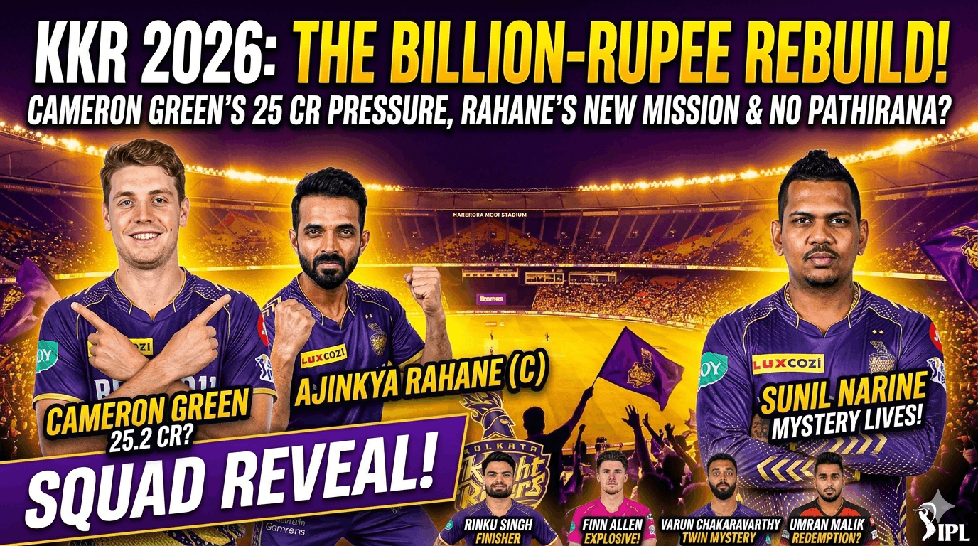 Kolkata Knight Riders Probable 11 and Squad Analysis IPL 2026
