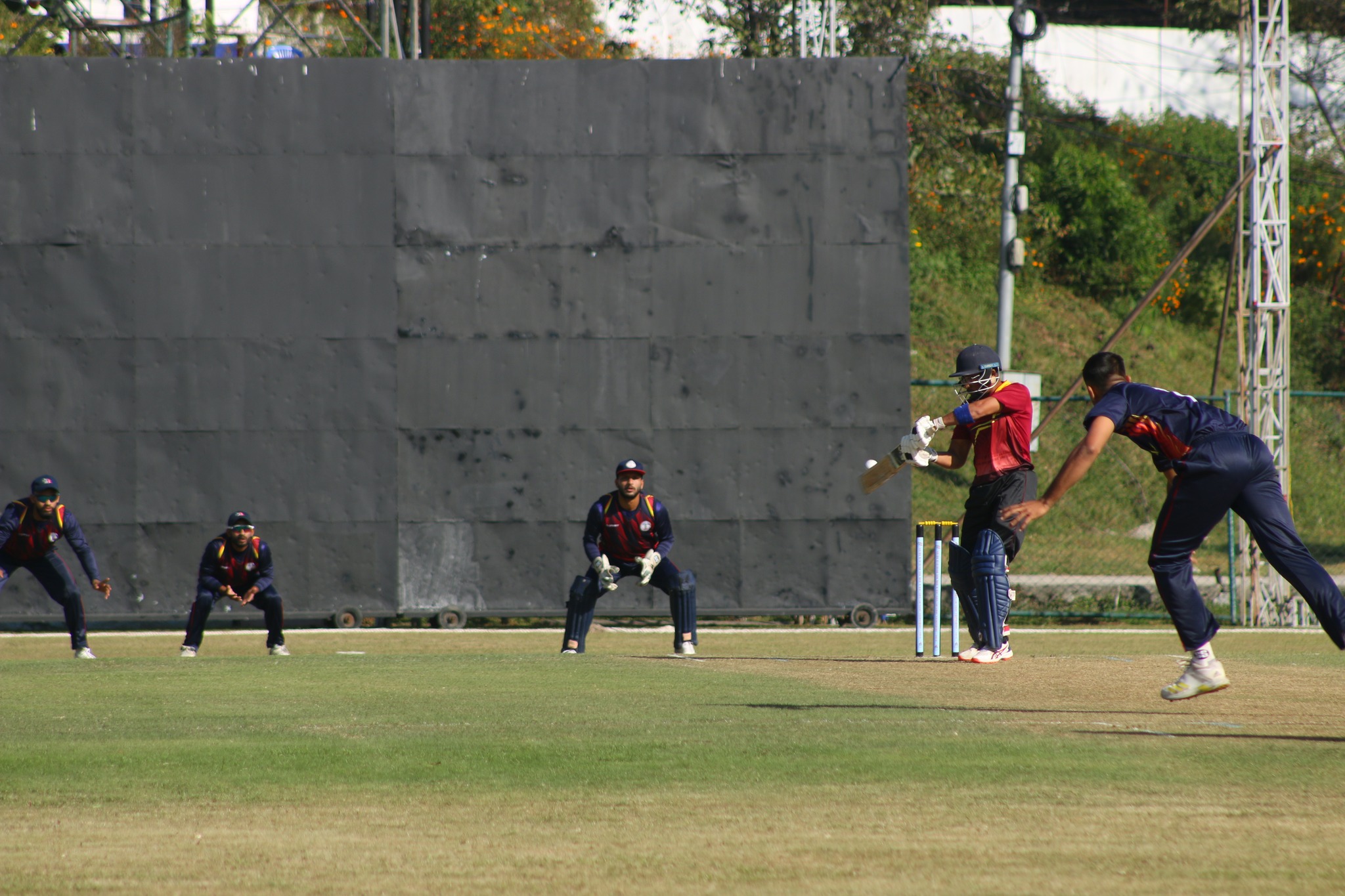 Gandaki Province almost stunned Team APF at Mulpani Cricket Ground