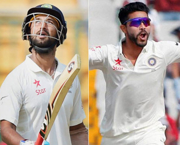 Ravindra Jadeja and Cheteshwar Pujara Improves In The ICC Test Rankings